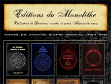 Tablet Screenshot of editionsdumonolithe.com
